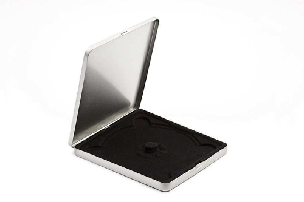 jewel box metallo interno nero, masterizzazione e stamp